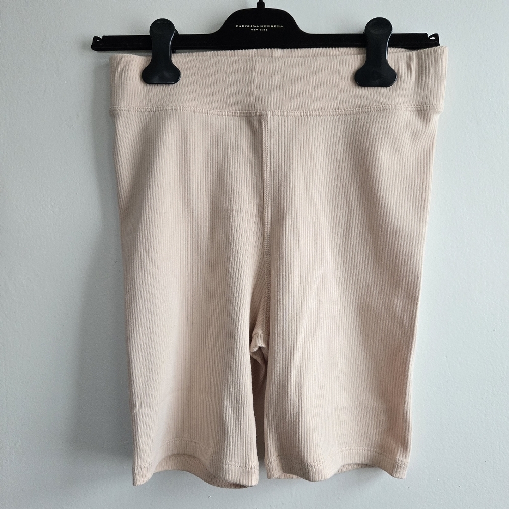 New Eberjey Rib Stretch Pima Cotton Oat Bike Shorts Medium NWT - Picture 6 of 9